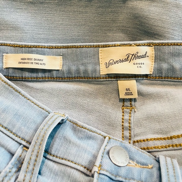 2 Pair Bundle Size 6 Old Navy & Universal Thread Skinny Leg Denim Jeans - Picture 5 of 9